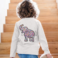 Elephant Fidel Alphabets Toddler Long Sleeve Tee