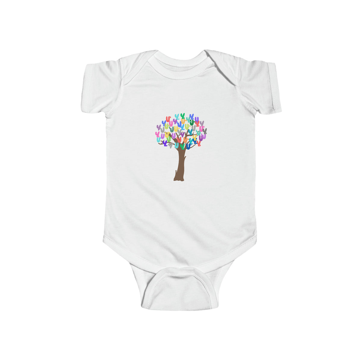 Tree Fidel Alphabets Infant Fine Jersey Bodysuit