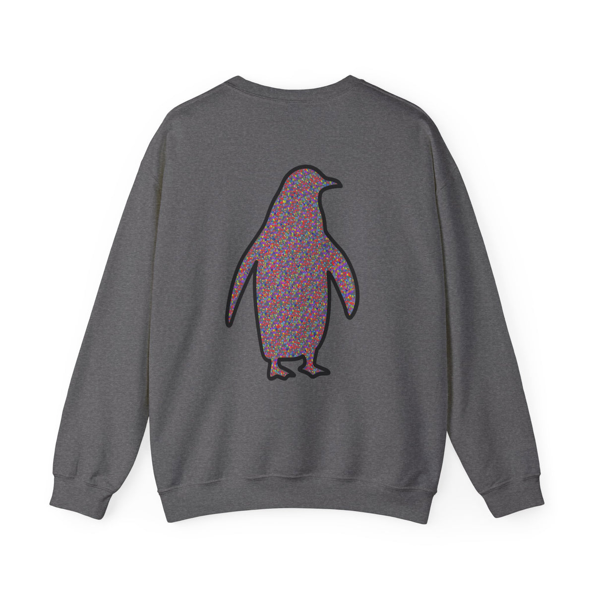 Penguin Outline Fidel Alphabets Unisex Heavy Blend™ Crewneck Sweatshirt