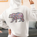 Bear Outline Fidel Alphabets Women's Heavy Blend™ Hooded Sweatshirt