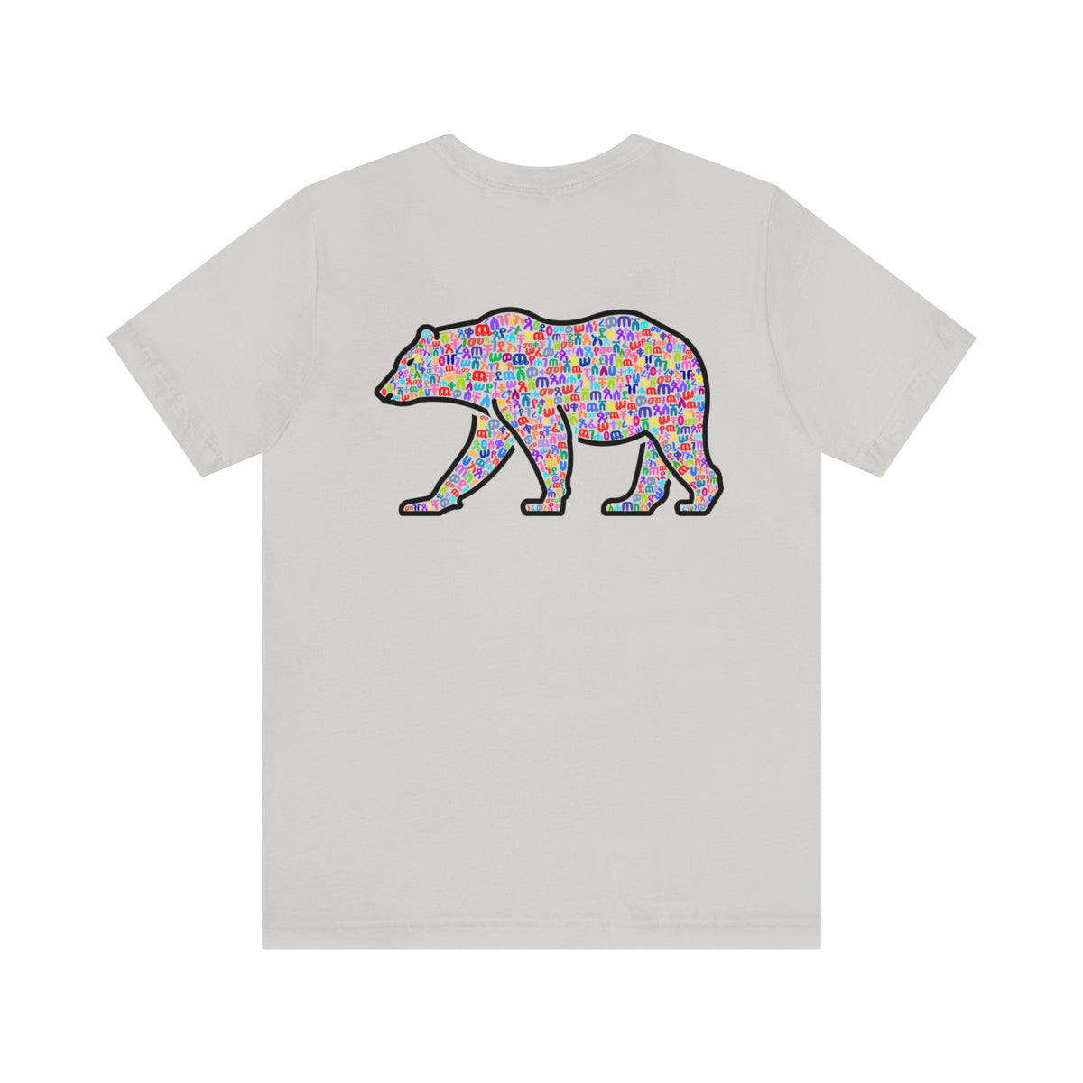 Bear Fidel Letters Unisex Jersey Short Sleeve Tee