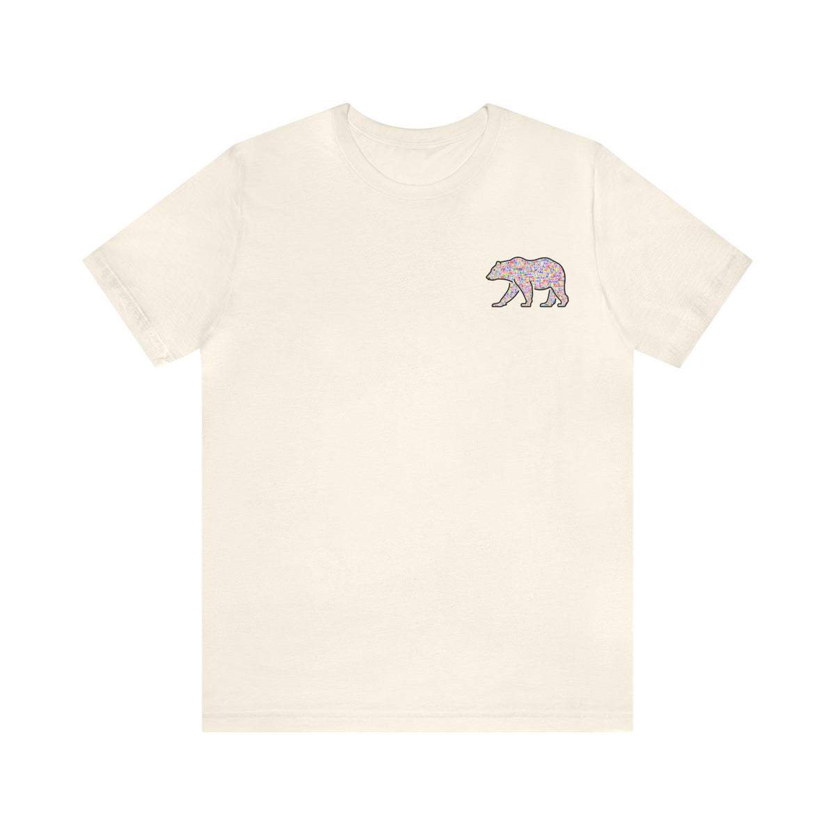 Bear Fidel Letters Unisex Jersey Short Sleeve Tee