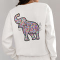 Elephant Outline Fidel Alphabets Unisex Heavy Blend™ Crewneck Sweatshirt